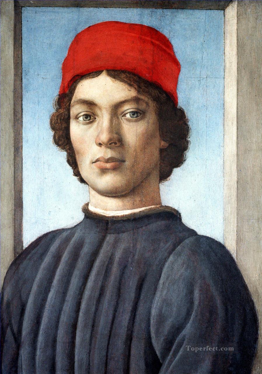 クリスチャン・フィリッピーノ・リッピ青年の肖像油絵